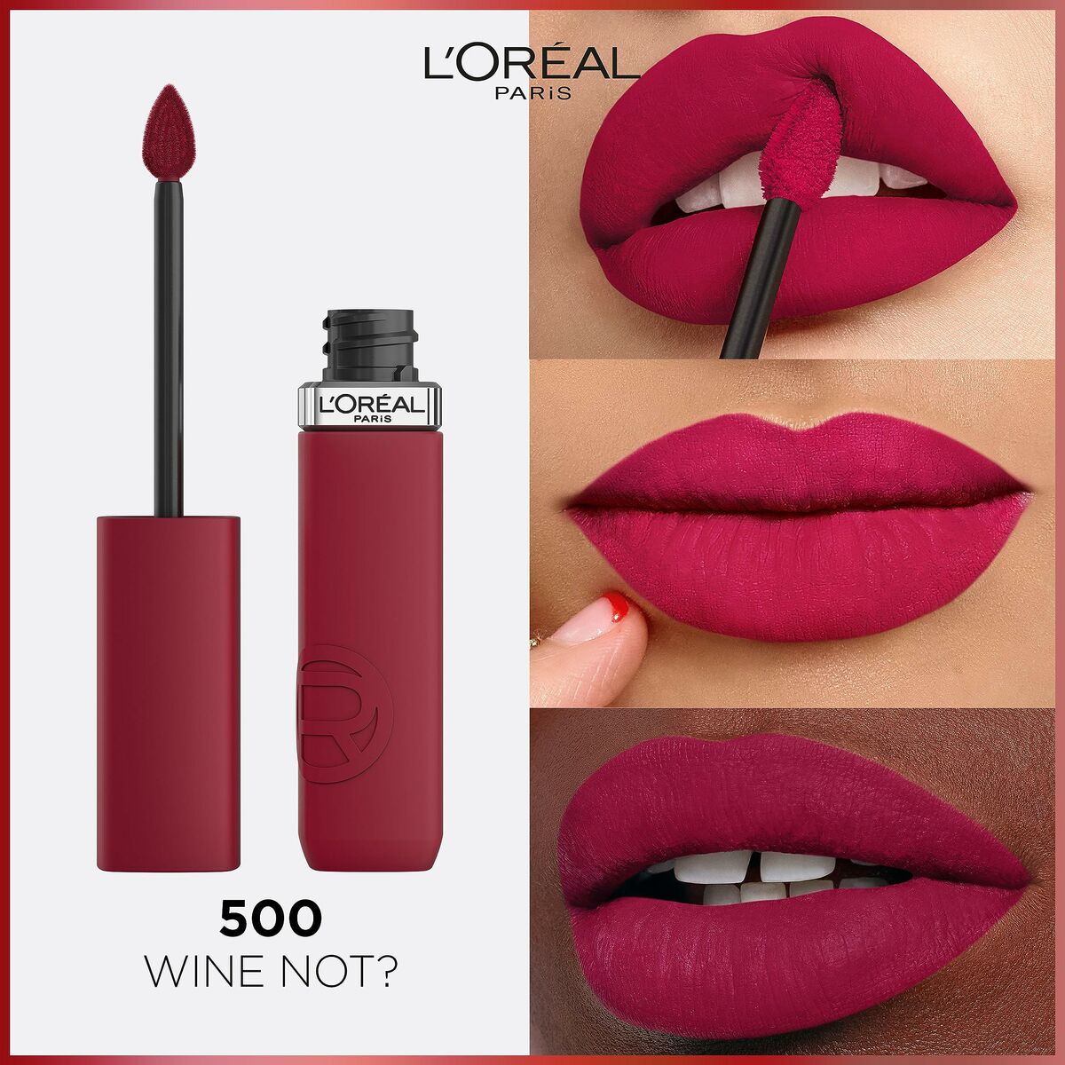 Liquid lipstick L'Oreal Make Up Infaillible Matte Resistance Wine not? Nº 500 Nº 500-Wine Not? (1 Unit) makeup packaging