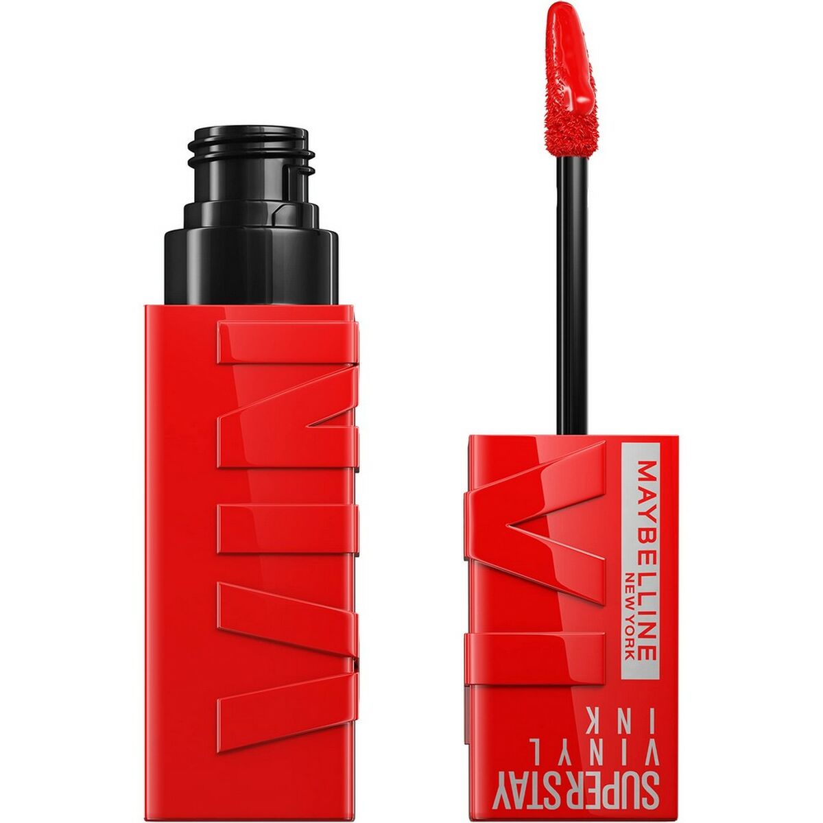 shimmer lipstick Maybelline Superstay Vinyl Link 25-red-hot makeup packaging