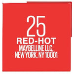 shimmer lipstick Maybelline Superstay Vinyl Link 25-red-hot makeup packaging