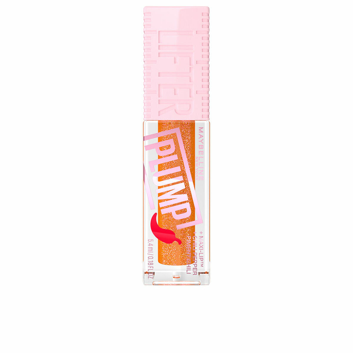 Lip-gloss Maybelline Plump Nº 008 Hot honey 5,4 ml Lip plumper product packaging 5.4 ml
