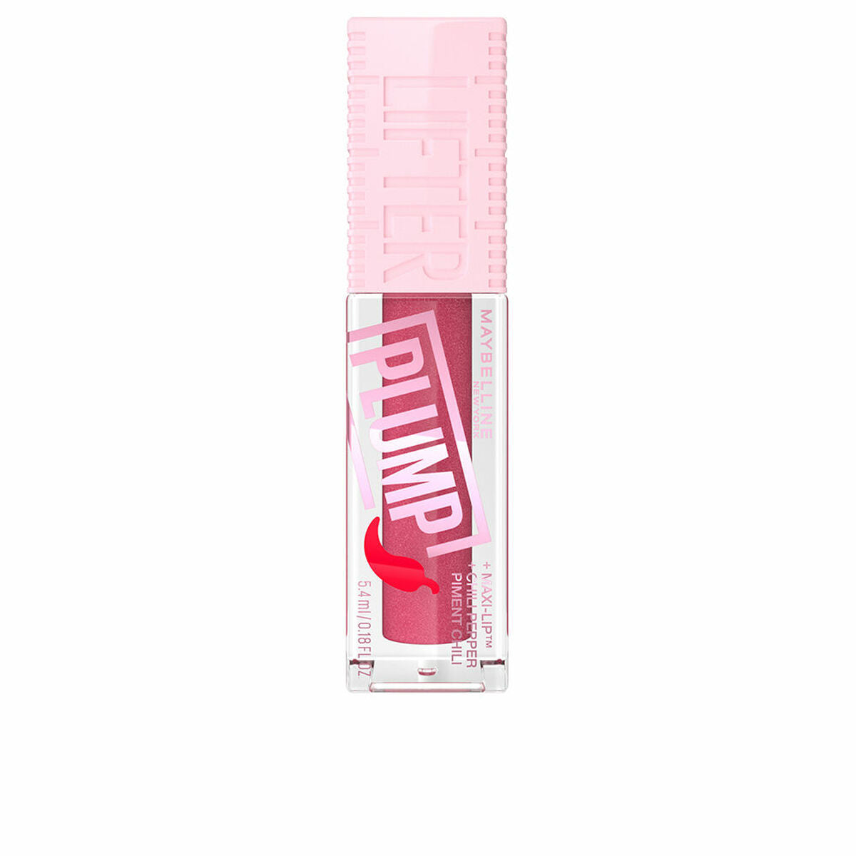 Lip-gloss Maybelline Plump Nº 002 Mauve bite 5,4 ml Lip plumper product packaging 5.4 ml