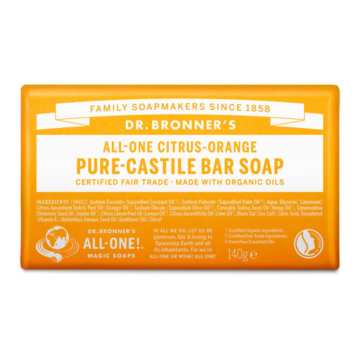 Soap Cake Dr Bronner's 140 g Citric product packaging