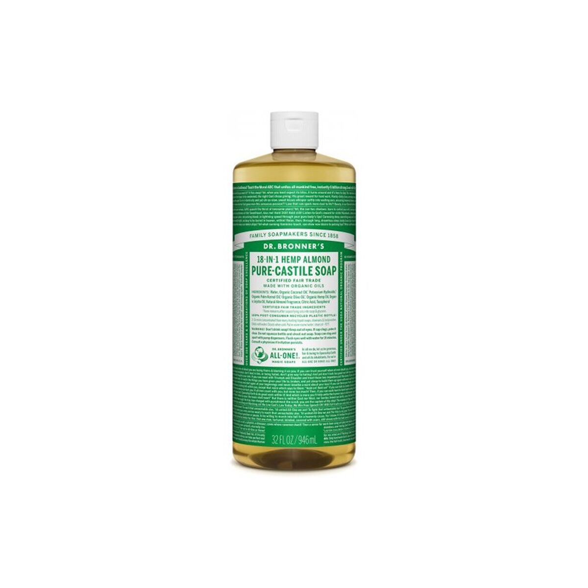 Liquid Soap Dr Bronner's 945 ml Almonds product packaging