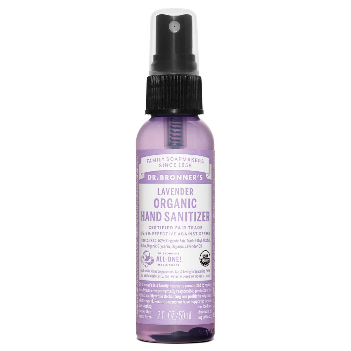 Hand Cleaner Dr Bronner's 60 ml Lavendar product packaging