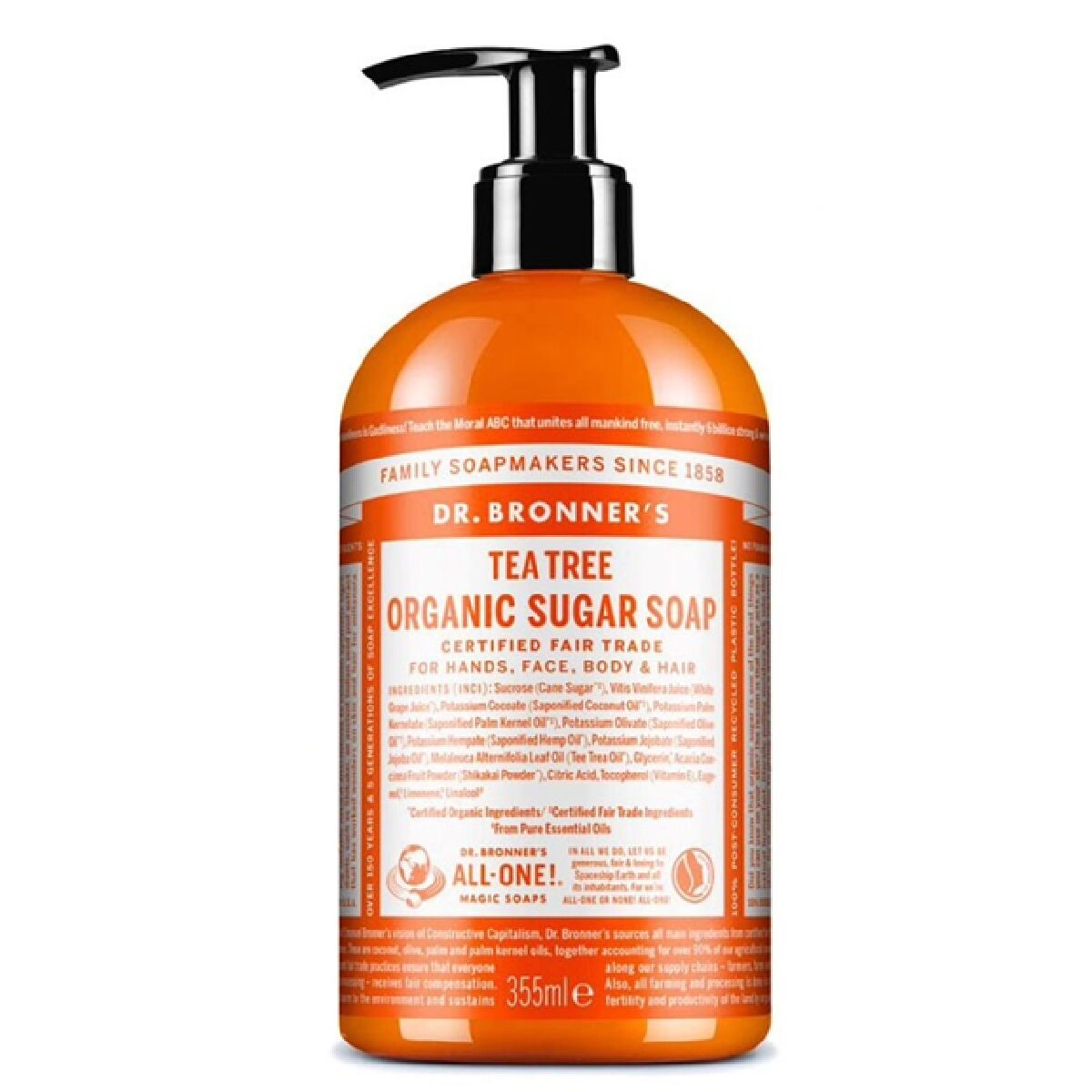 Hand Soap Dr Bronner's Tea Tree 355 ml product packaging