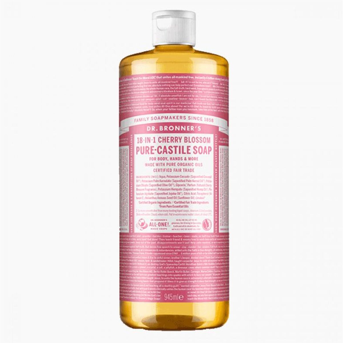 Liquid Soap Dr Bronner's Cherry Blossom 945 ml product packaging
