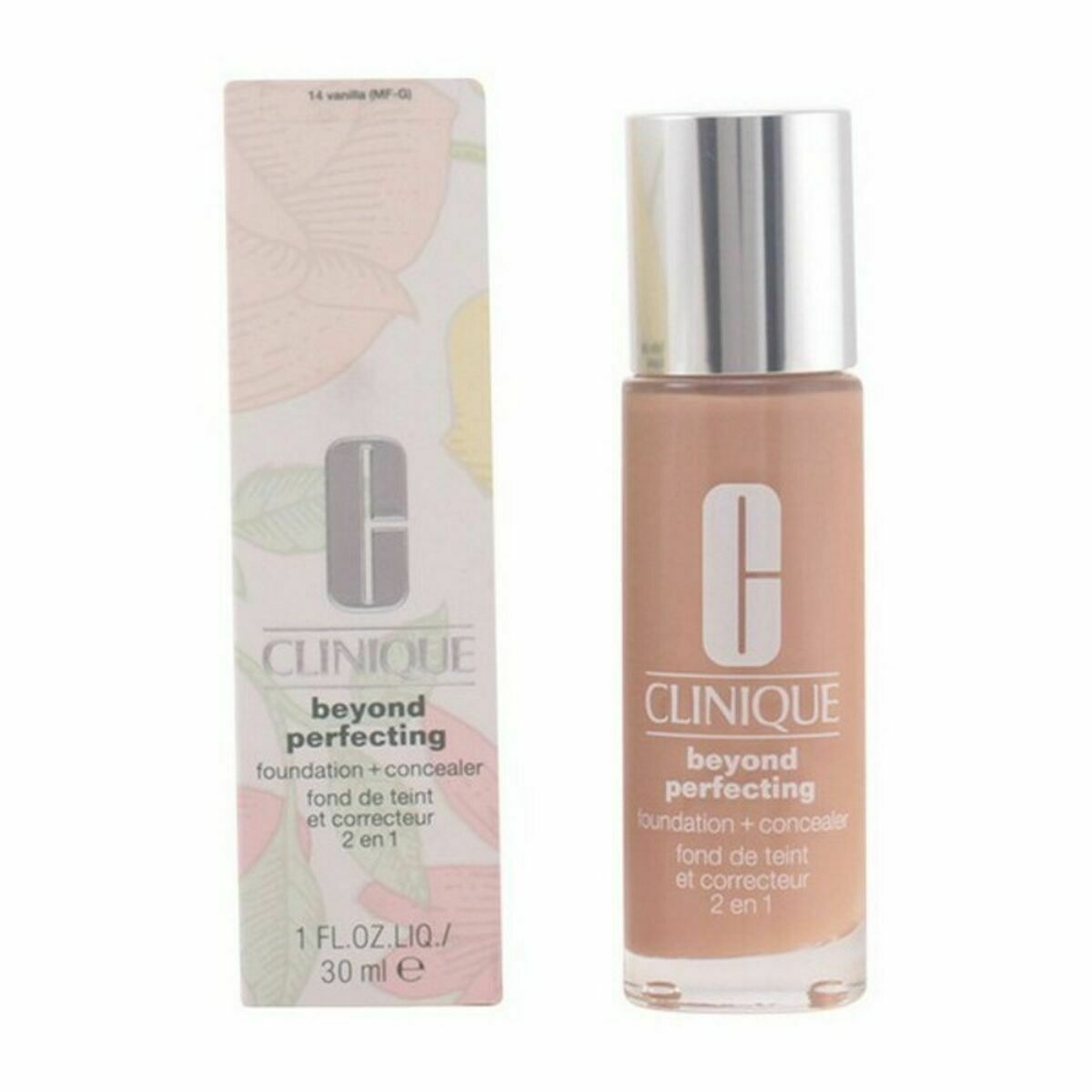 Foundation Clinique Beyond Perfecting Nº 14-Vanilla 30 ml makeup packaging