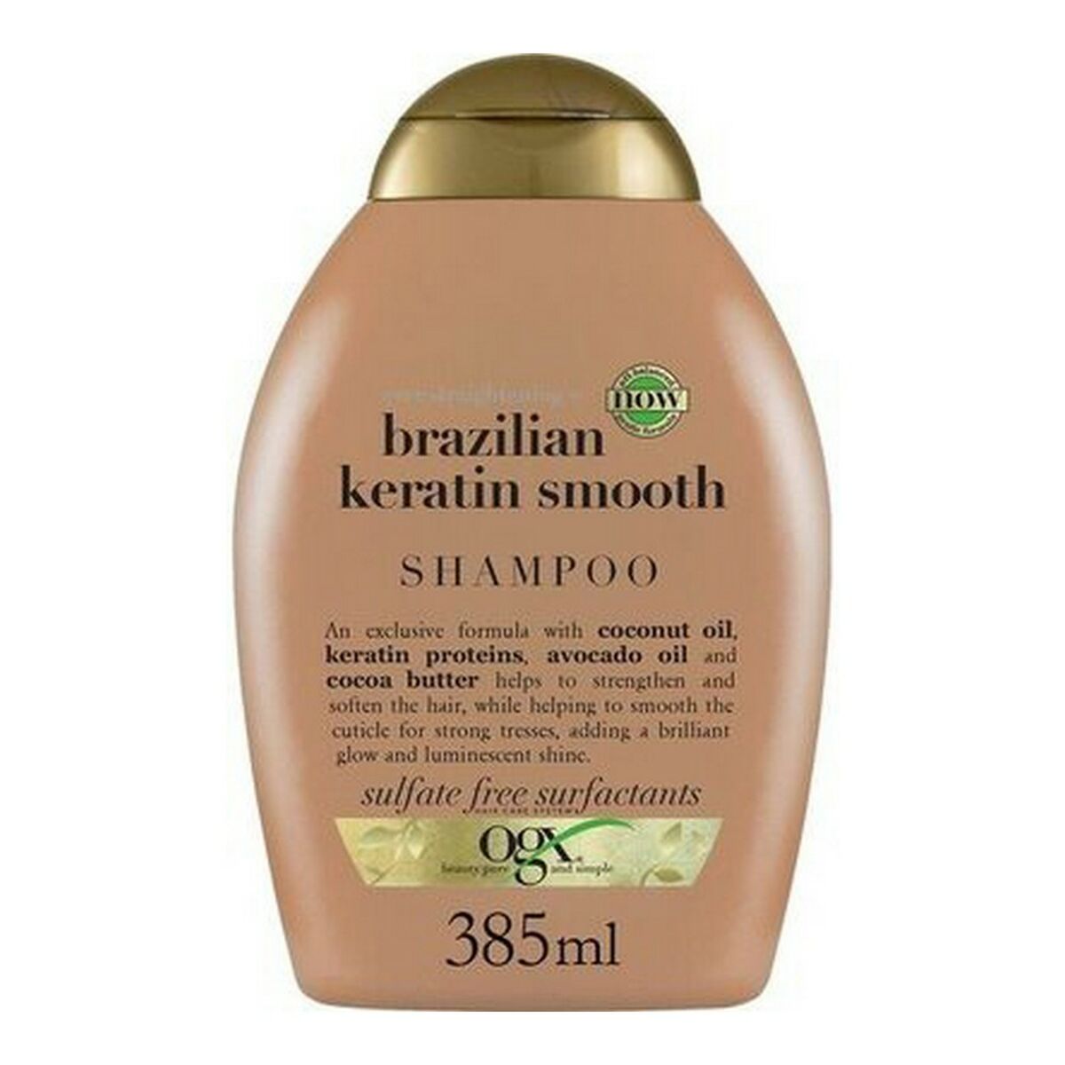 Detangling shampoo OGX Brazilian Keratin 385 ml for Women shampoo bottle