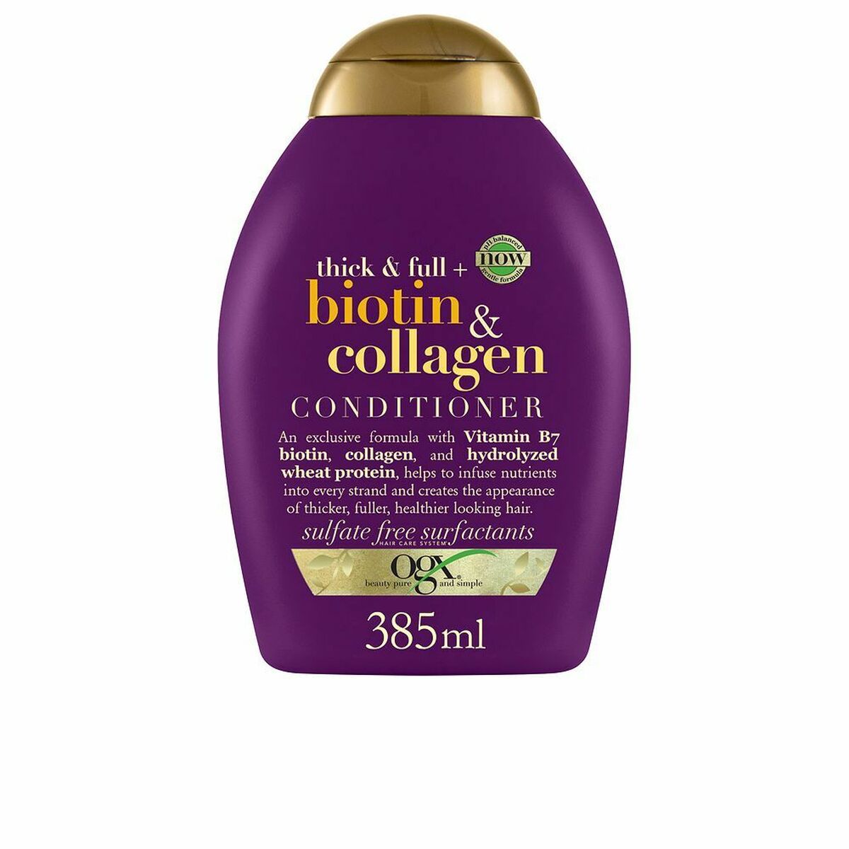 Conditioner OGX Biotin Collagen 385 ml Collagen Biotin Volumising conditioner bottle