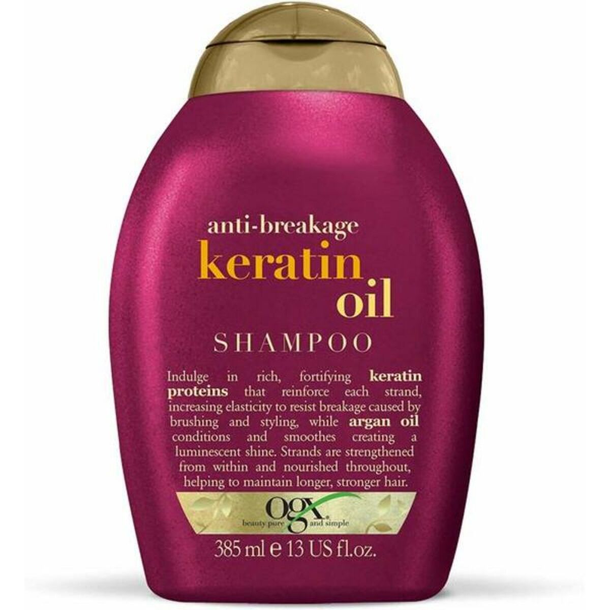 Anti-hairloss Anti-breakage Shampoo OGX 385 ml Keratin for Women shampoo bottle
