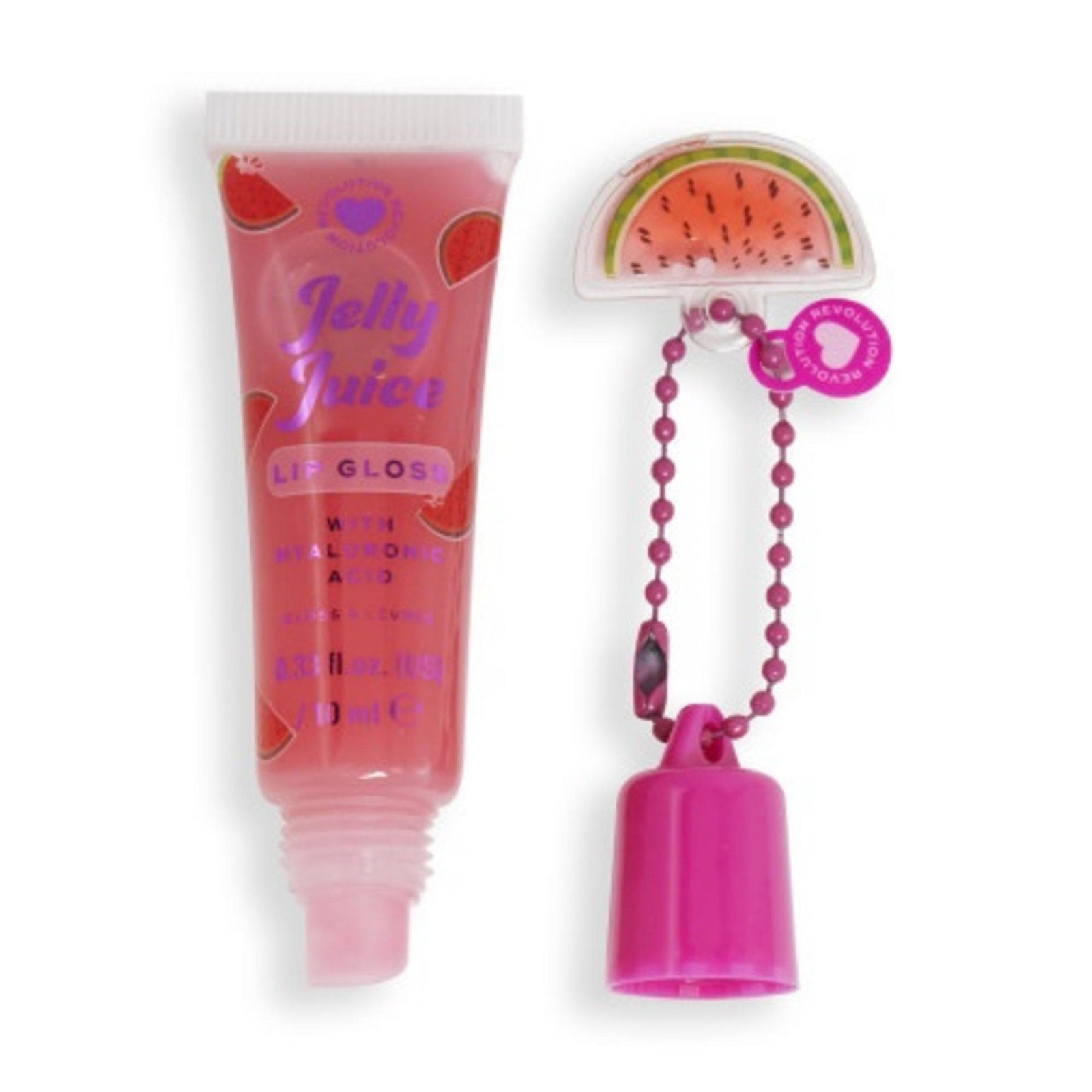 I Heart Revolution, Jelly Juice, Lip Gloss, Watermelon, 10 ml