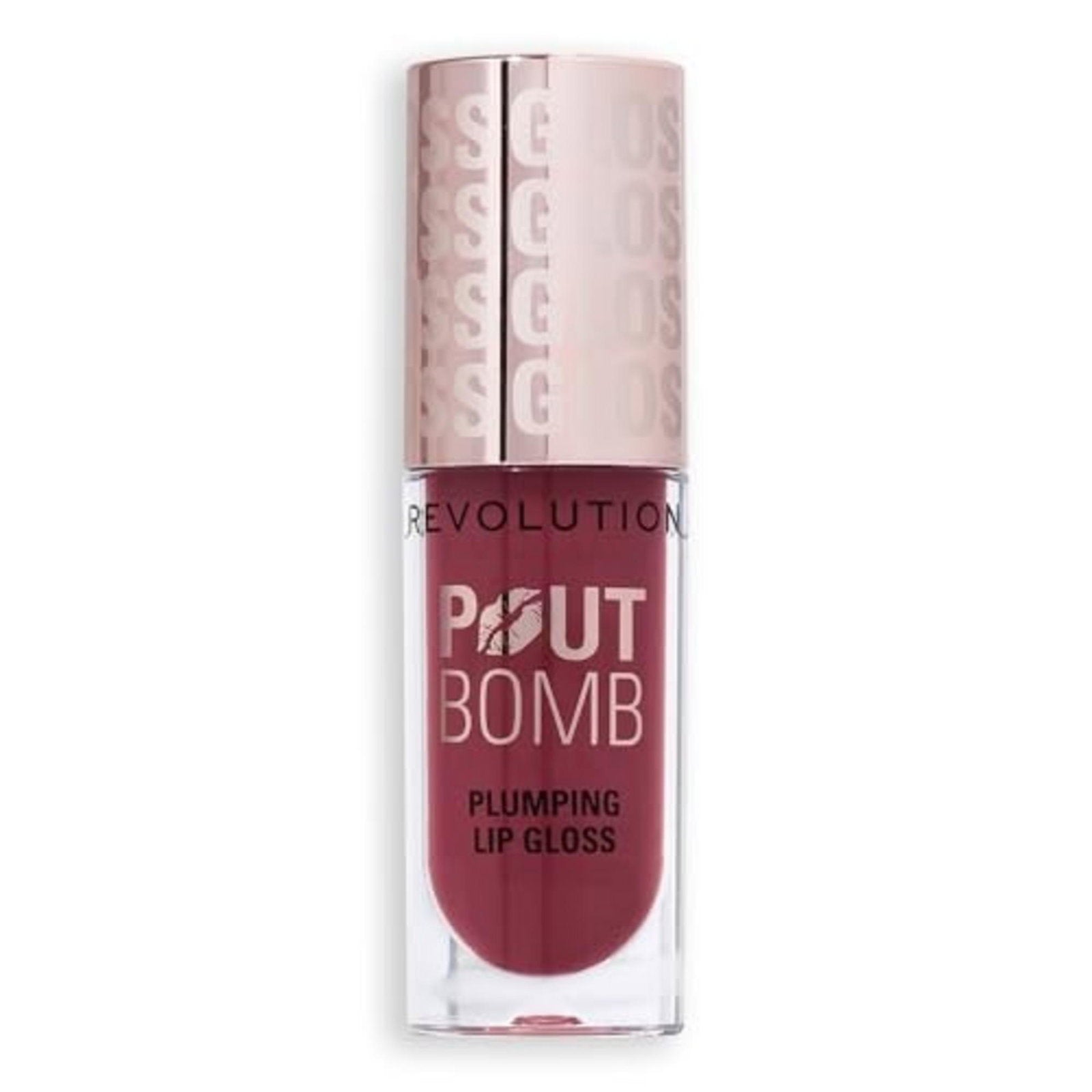 Makeup Revolution, Pout Bomb, Plump, Lip Gloss, Rosewood Rose, 4.6 ml