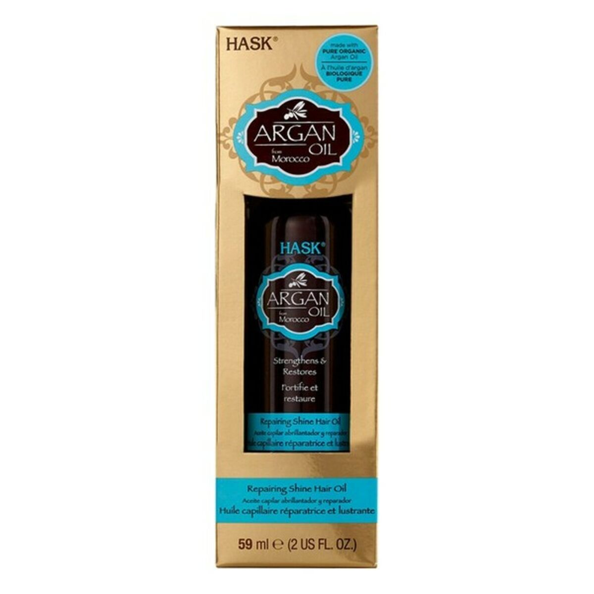Complete Restorative Oil HASK 59 ml product packaging