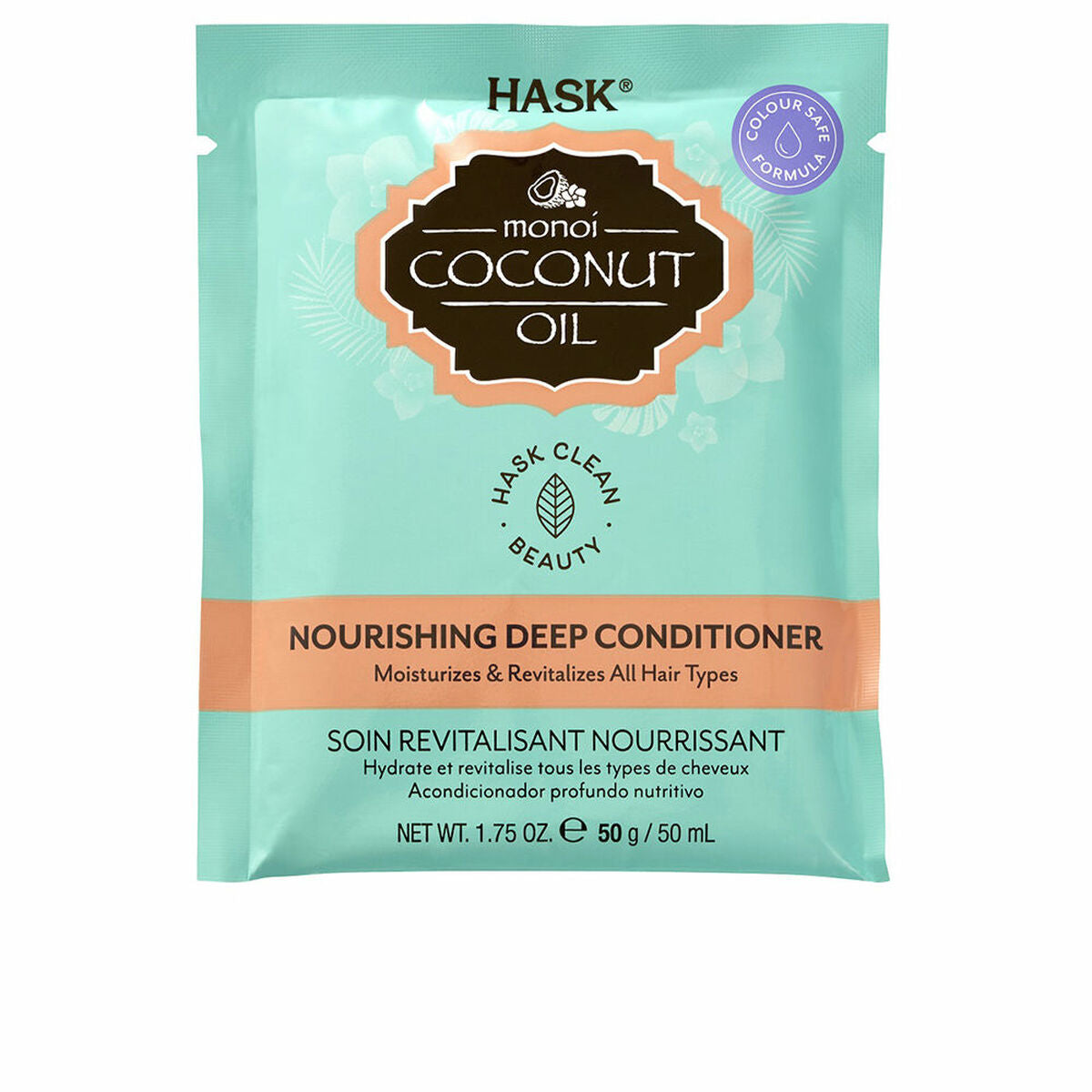 Hair Mask HASK MONOI COCONUT OIL 50 g hair mask packaging