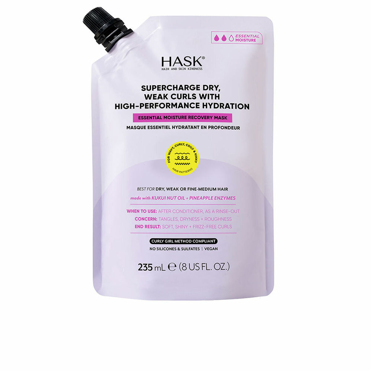 Hair Mask HASK TEXTURE 235 ml hair mask packaging