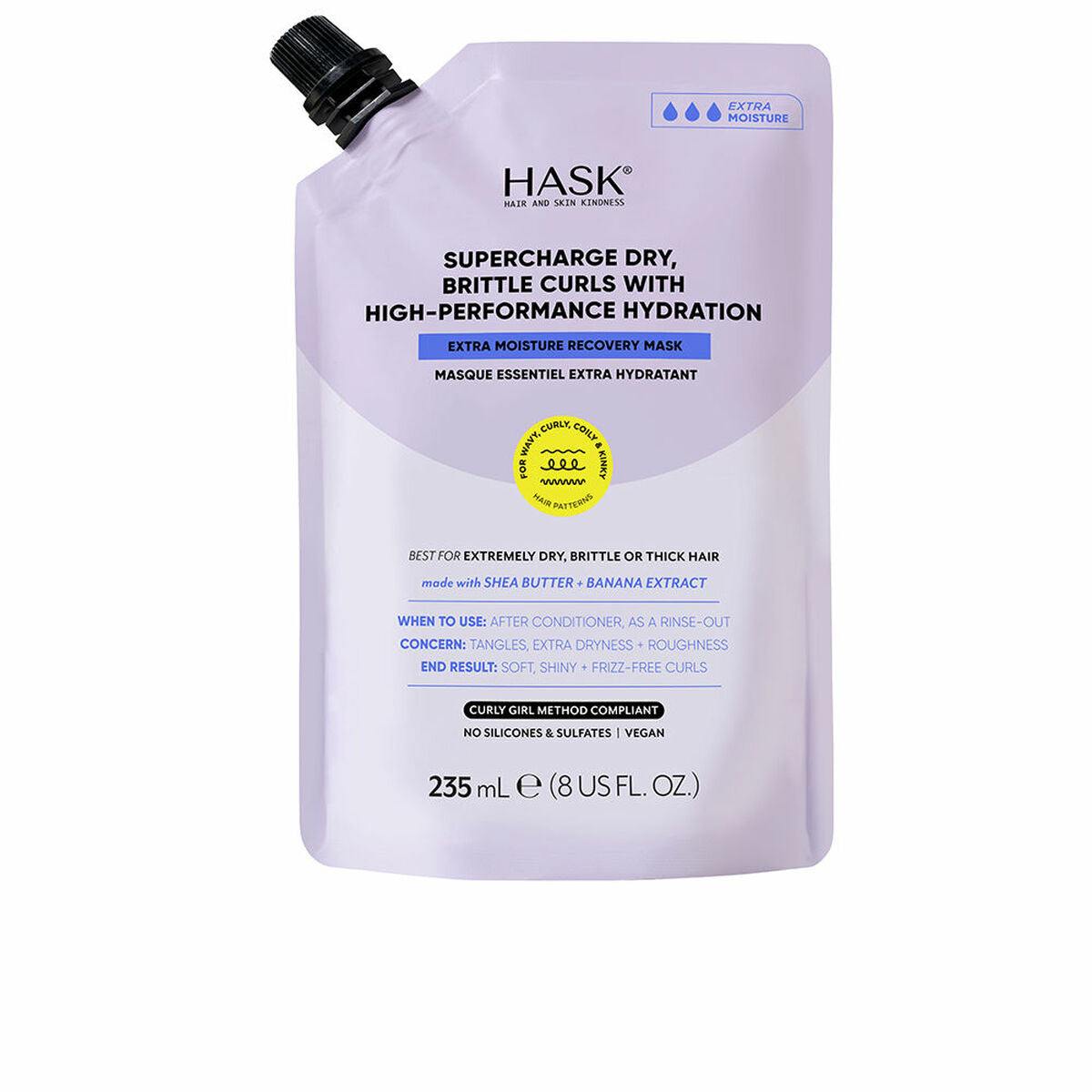Hair Mask HASK TEXTURE 235 ml hair mask packaging