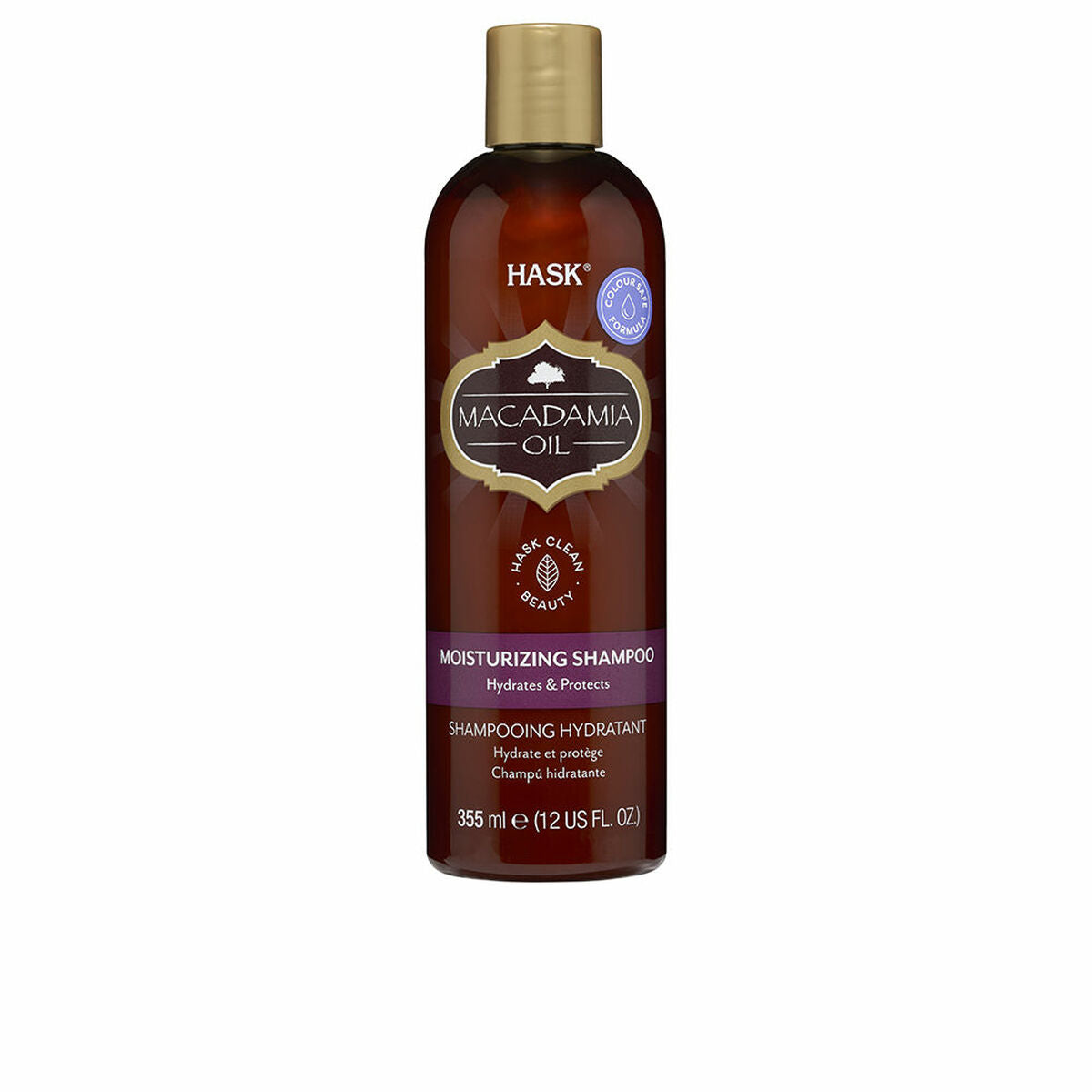 Moisturizing Shampoo HASK MACADAMIA OIL 355 ml for Women shampoo bottle