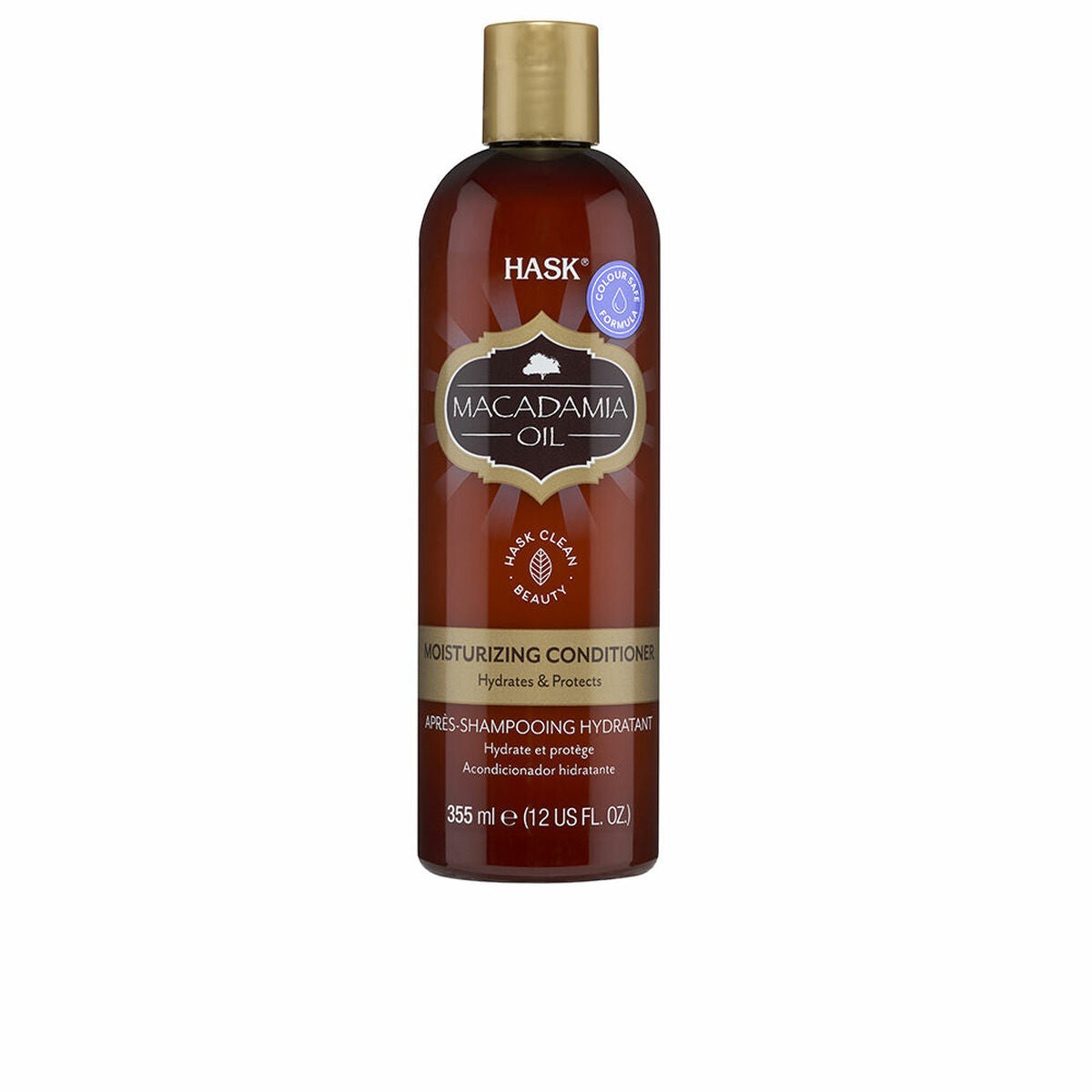 Moisturizing conditioner HASK MACADAMIA OIL 355 ml for Women conditioner bottle