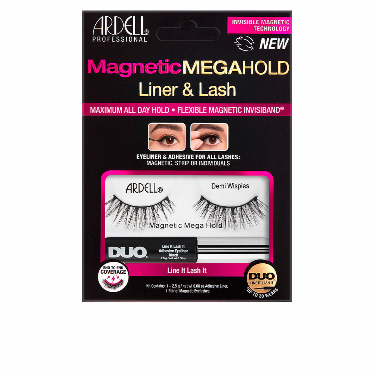 Set of false eyelashes Ardell Magnetic Megahold Liner Lash 2 Pieces (2 Units) product packaging
