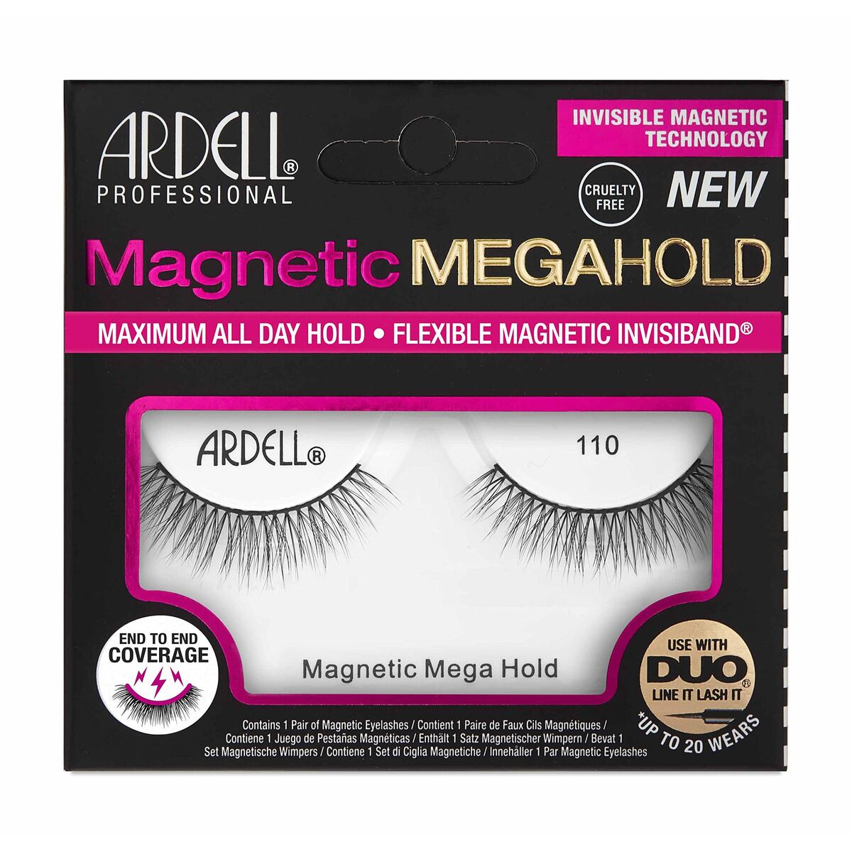 False Eyelashes Ardell Magnetic Megahold Nº 110 (1 Unit) product packaging