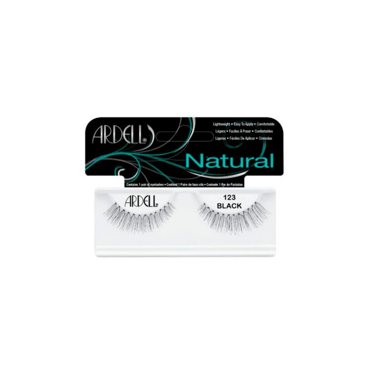 Set of false eyelashes Ardell Natural Nº 123 Black product packaging