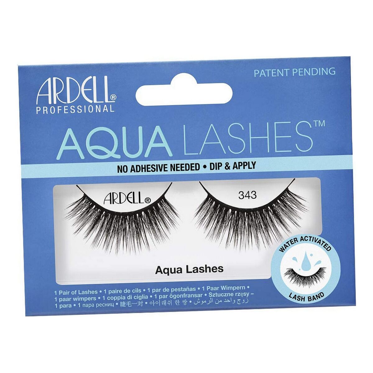 False Eyelashes Aqua Lashes Ardell Nº 343 product packaging