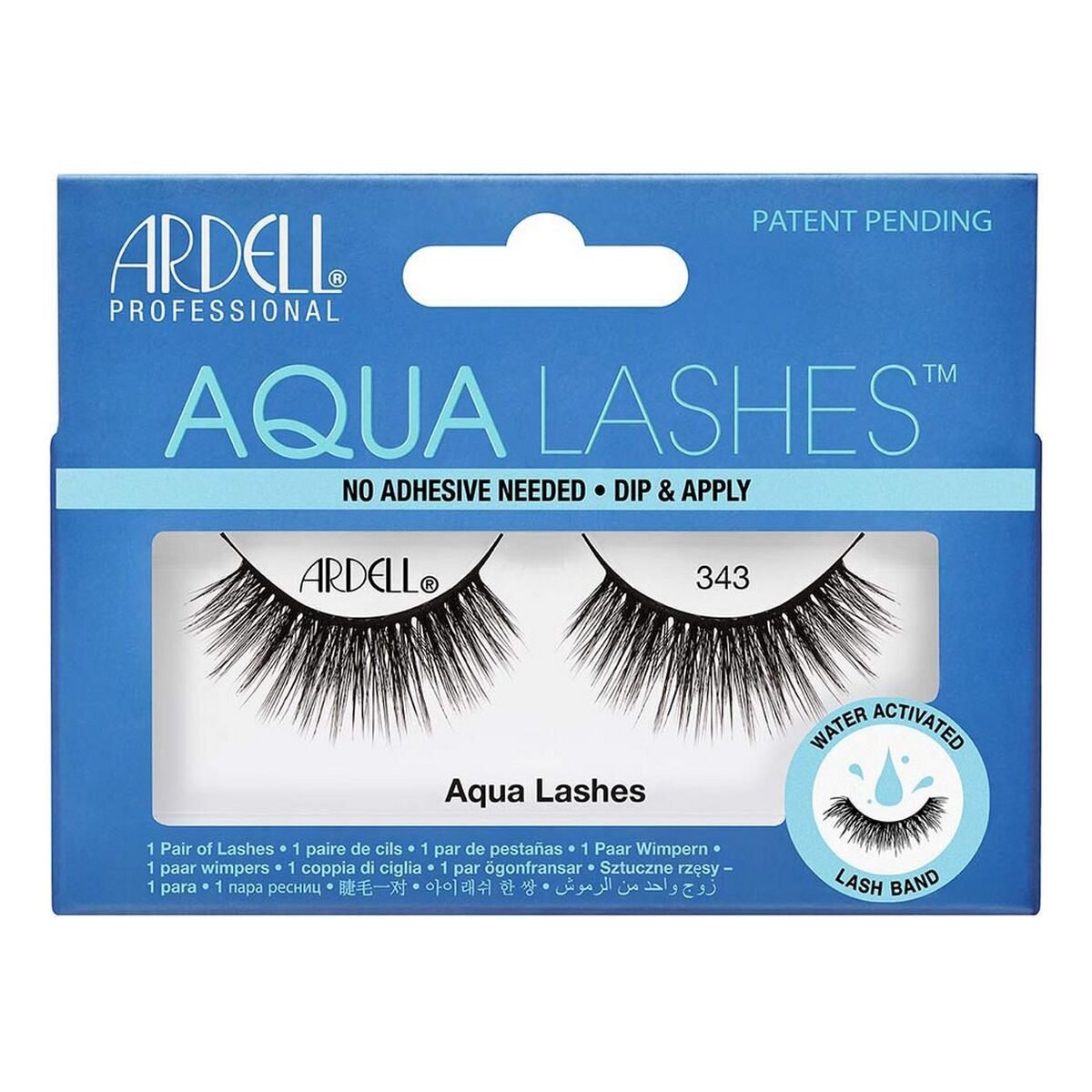 False Eyelashes Aqua Lashes Ardell Nº 343 product packaging