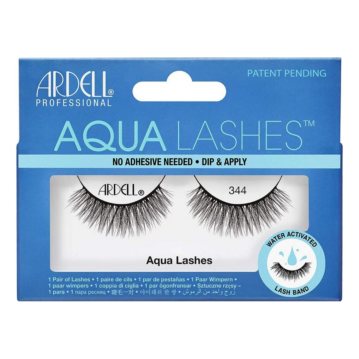 False Eyelashes Aqua Lashes Ardell Nº 344 (1 Unit) product packaging
