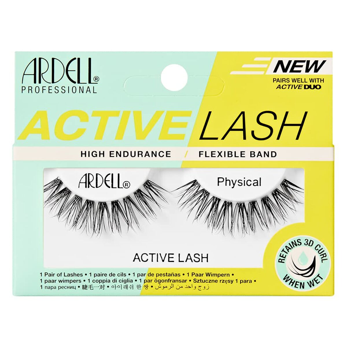 Set of false eyelashes Ardell Active Lashes Physical product packaging