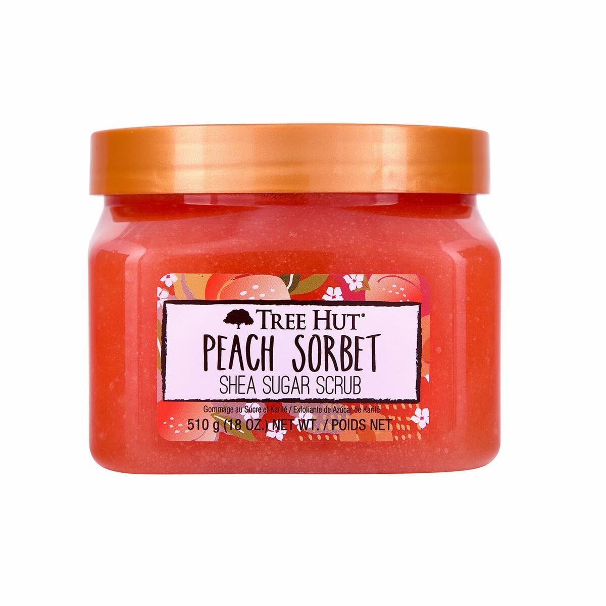 Body Exfoliator Tree Hut Peach Sorbet 510 g for Women product packaging