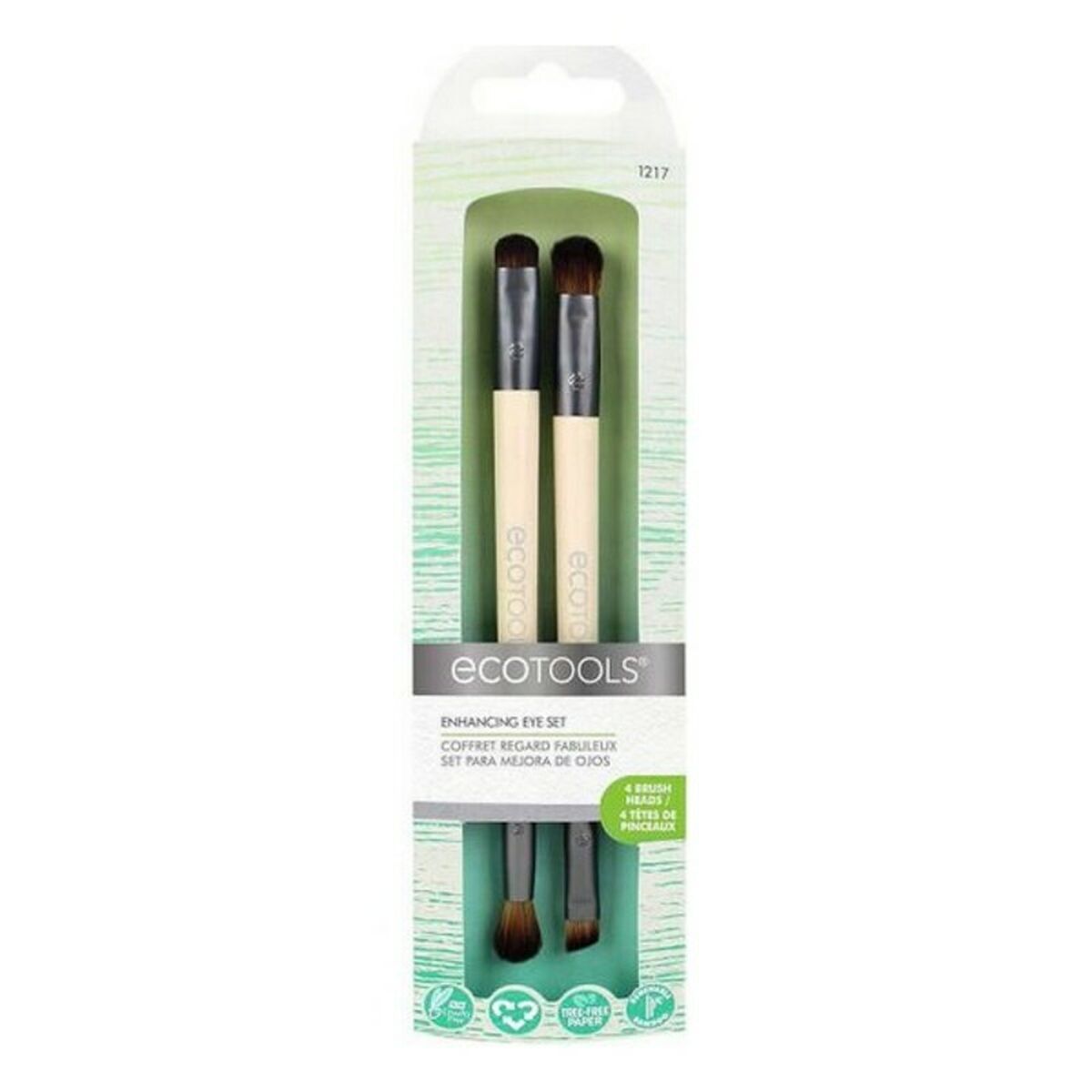 Set of Make-up Brushes Eye Enhancing Ecotools 1217 (2 pcs) 2 Pieces product packaging