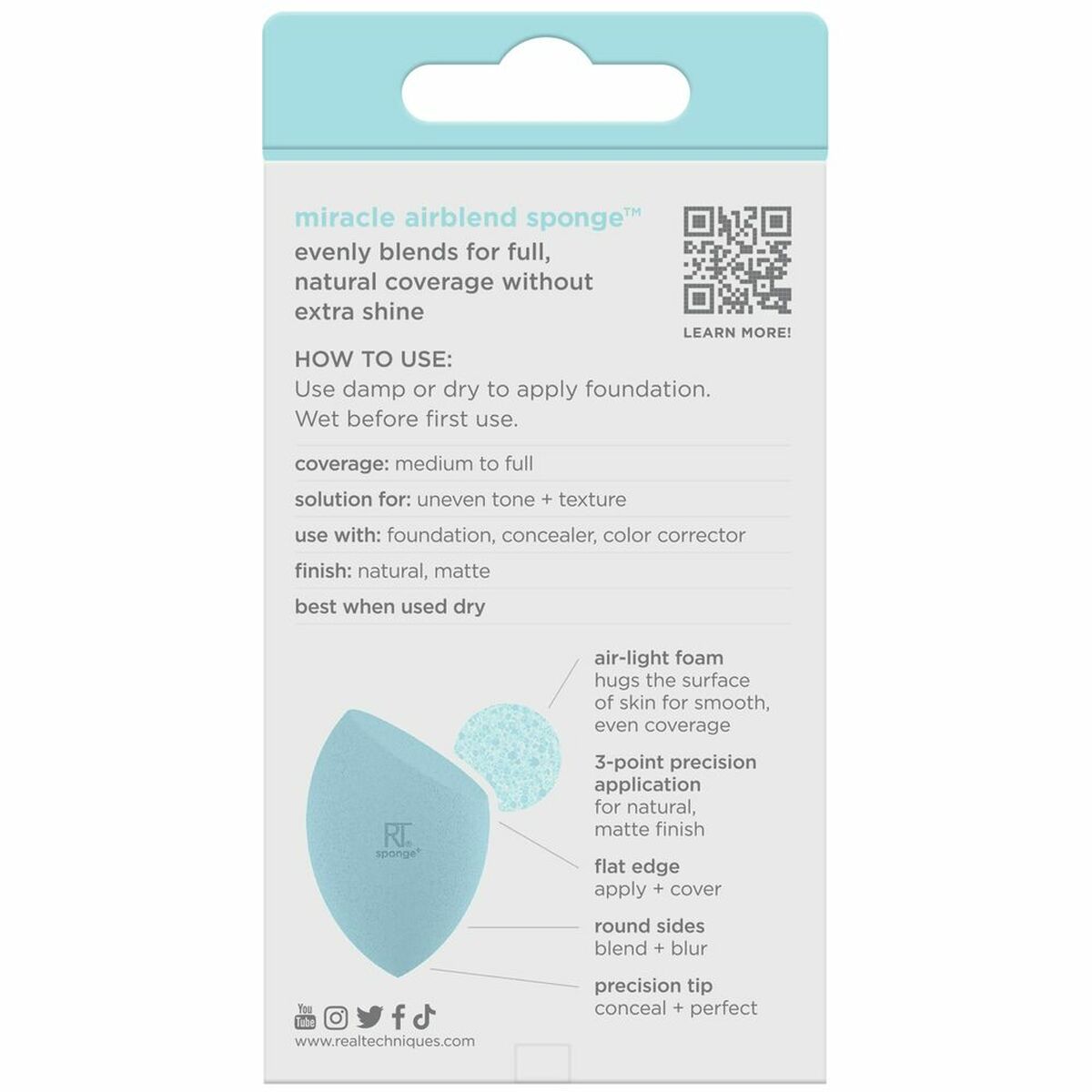 Make-up Sponge Real Techniques 4224 product packaging