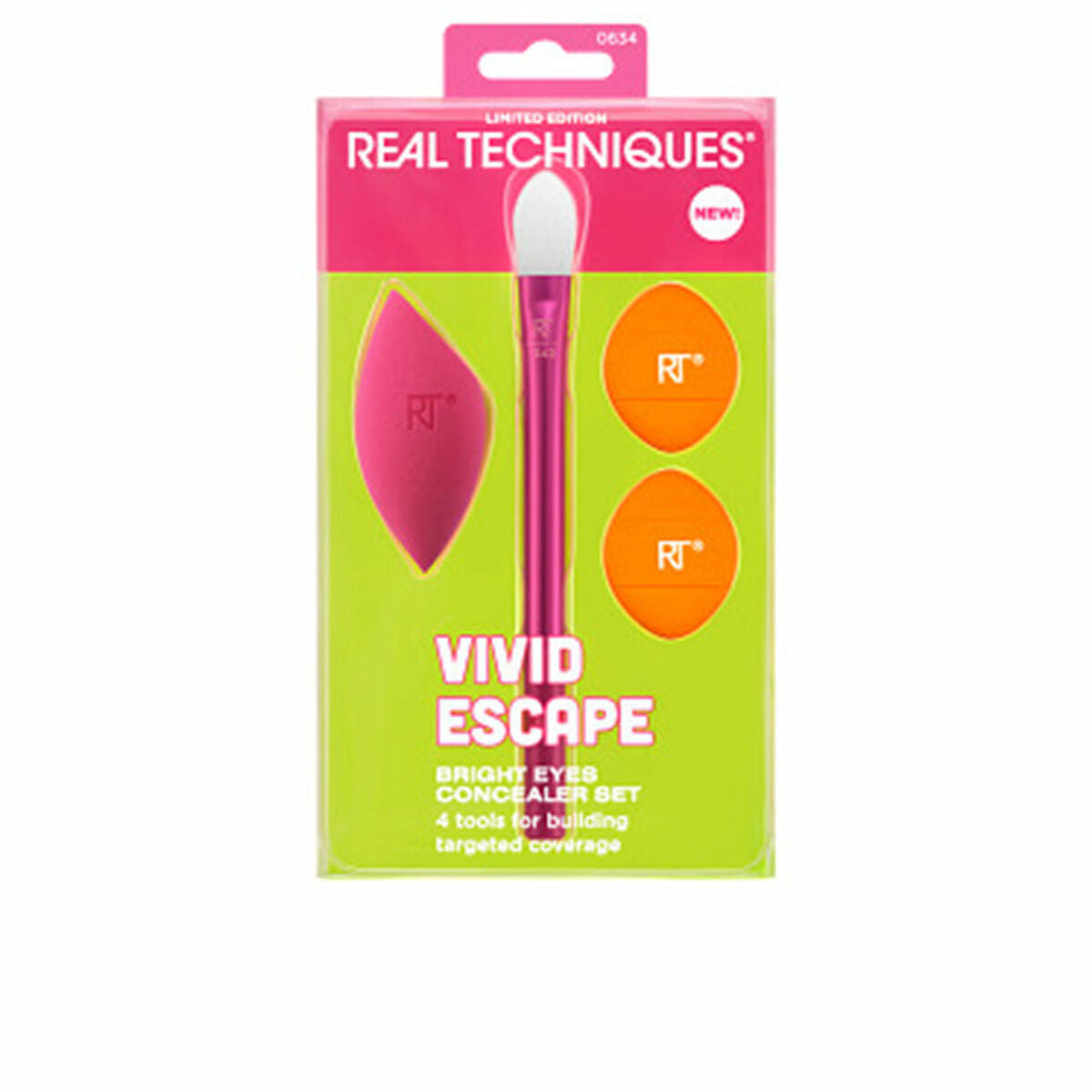 Make-up Brush Real Techniques VIVID ESCAPE 4 Pieces product packaging