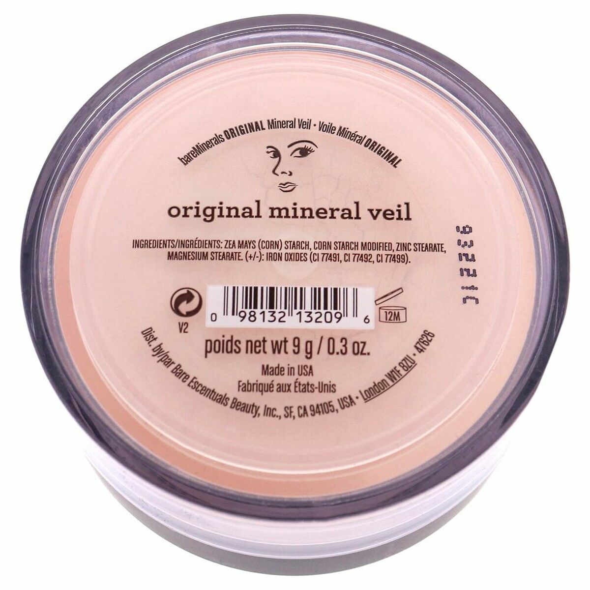 Make-up Fixing Powders bareMinerals Mineral Veil Original 9 g makeup packaging