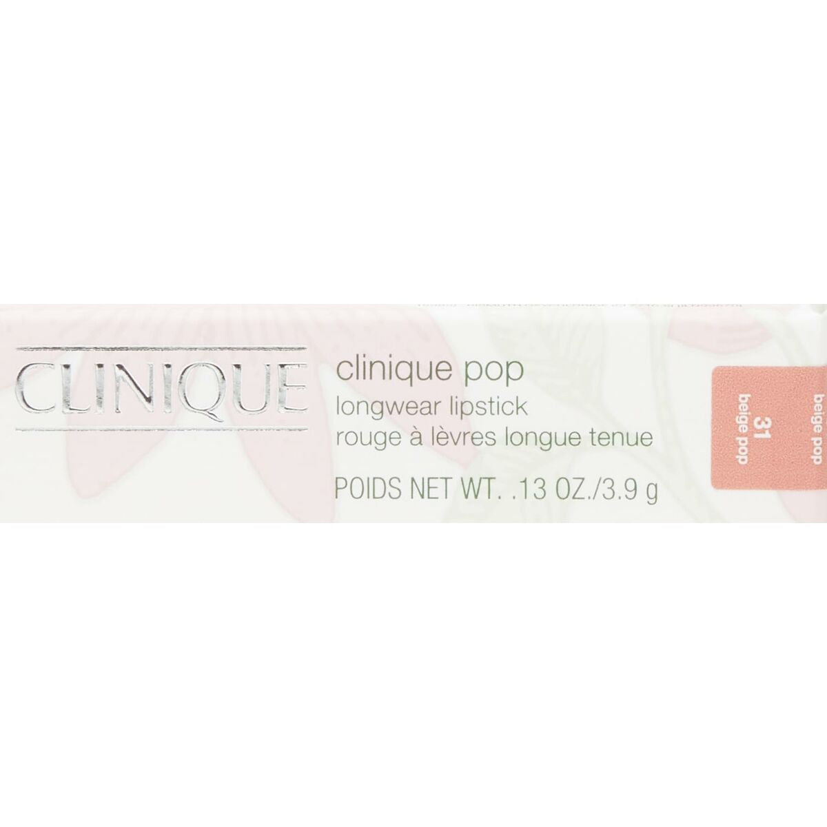 Lipstick Clinique POP LONGWEAR Beige (1 Unit) makeup packaging