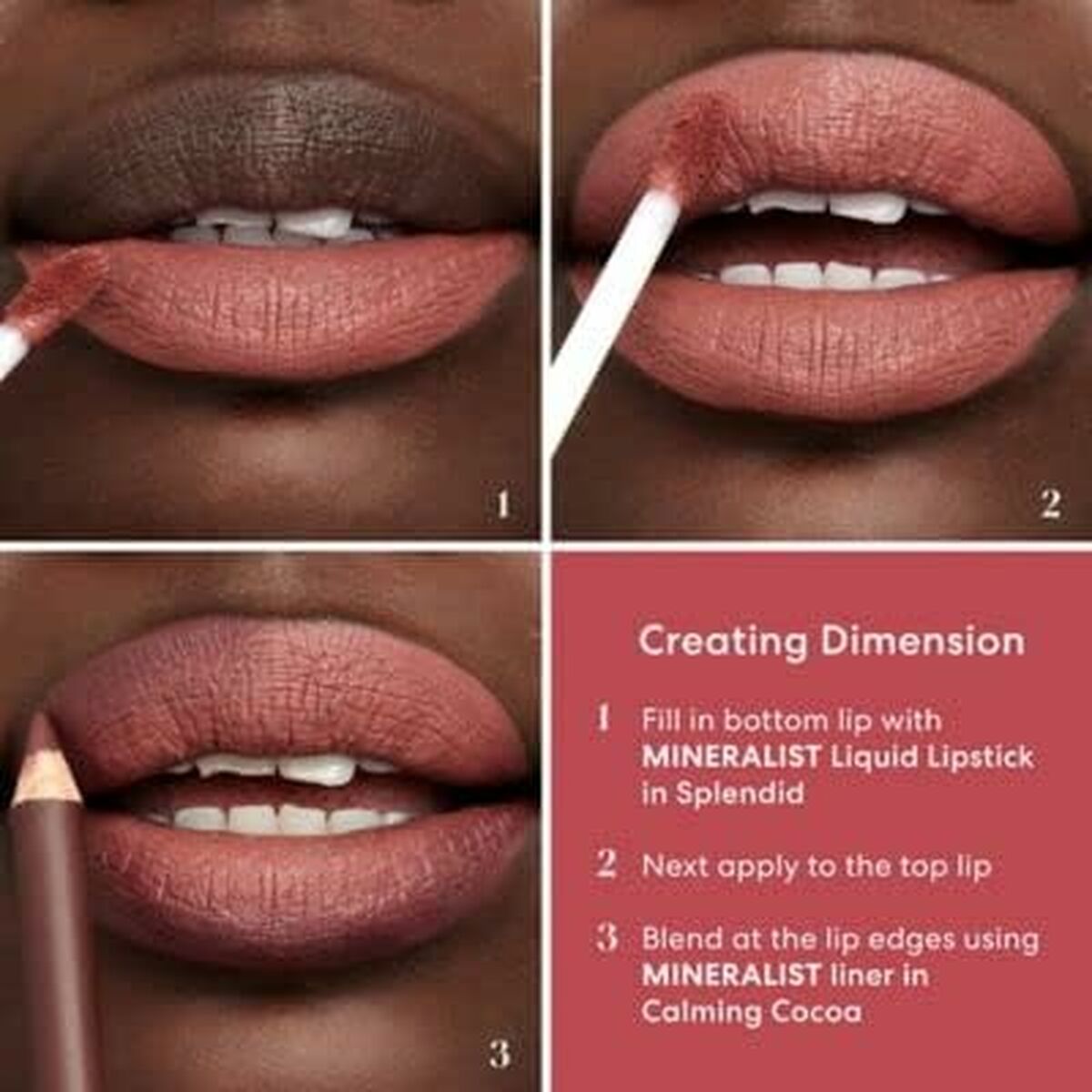 Lipstick bareMinerals Mineralist Charming Pink 1,3 g 1.3 g makeup packaging