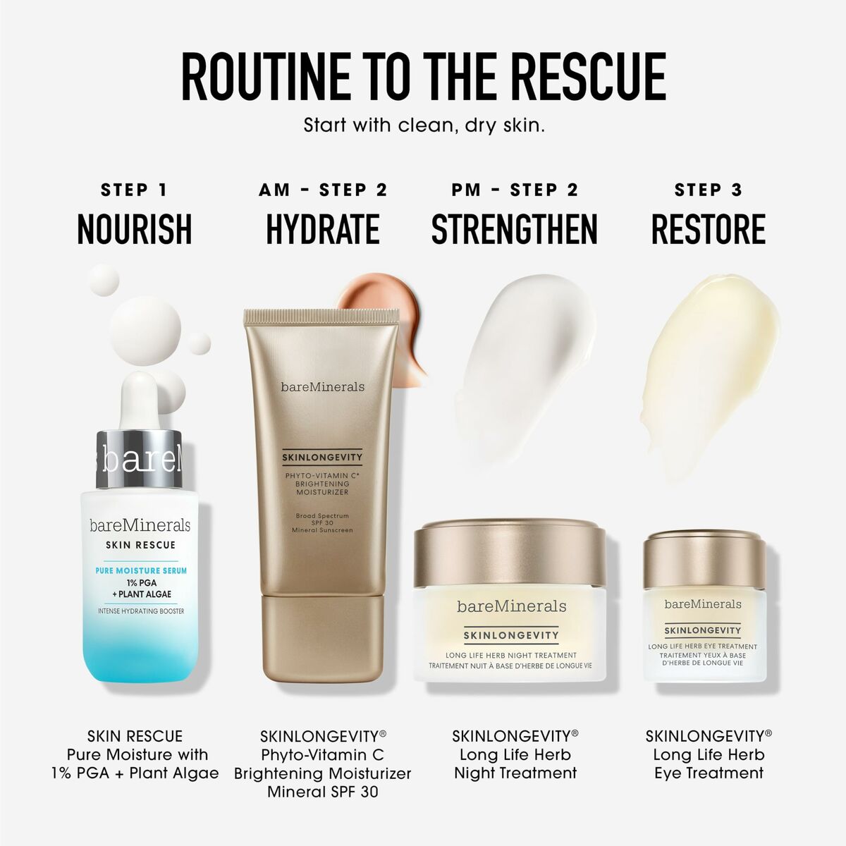 Day Cream bareMinerals SKIN RESCUE 30 ml skincare packaging