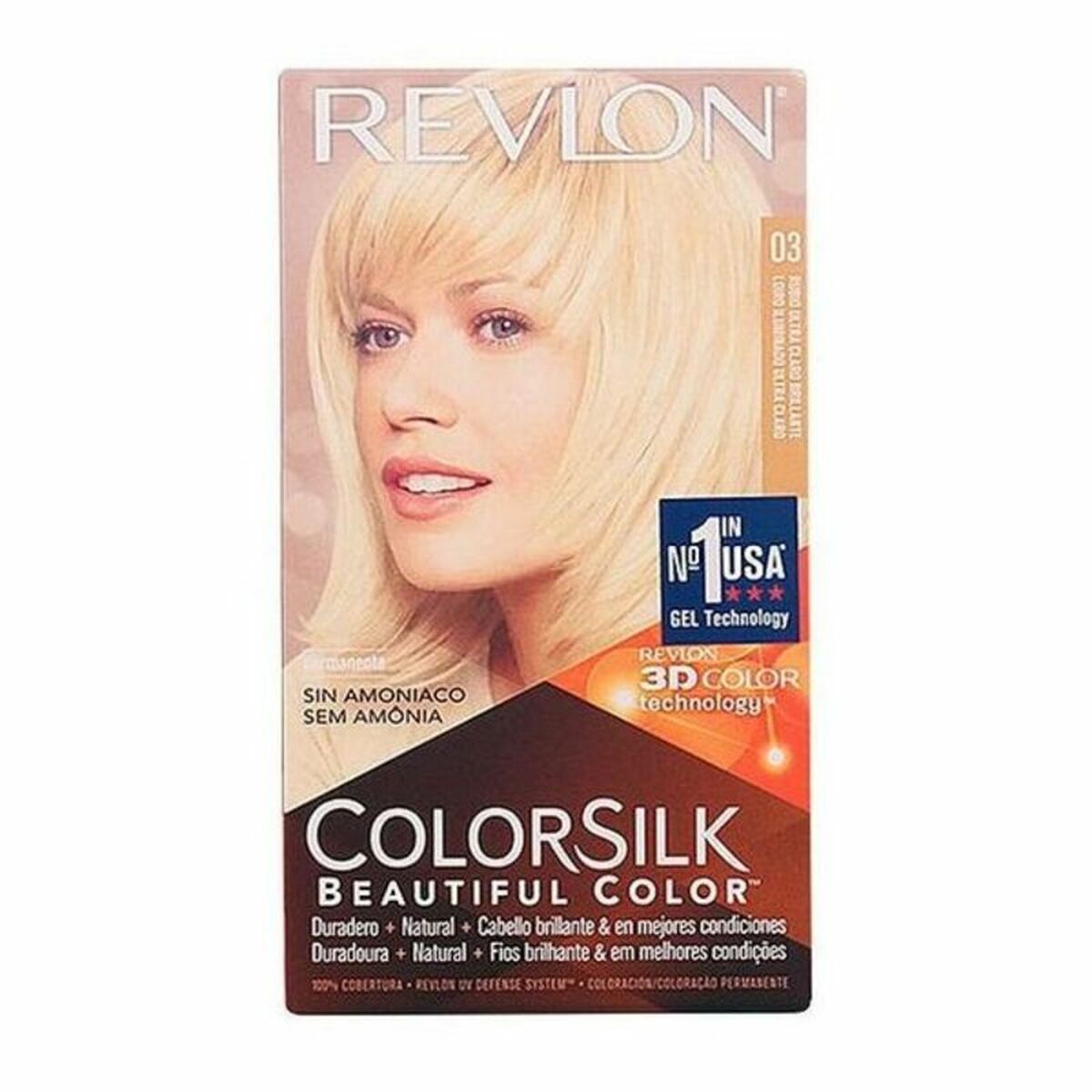 Dye No Ammonia Revlon RK- Ultra Light Natural Blonde Nº 03-Rubio Ultra Claro (1 Unit) for Women product packaging
