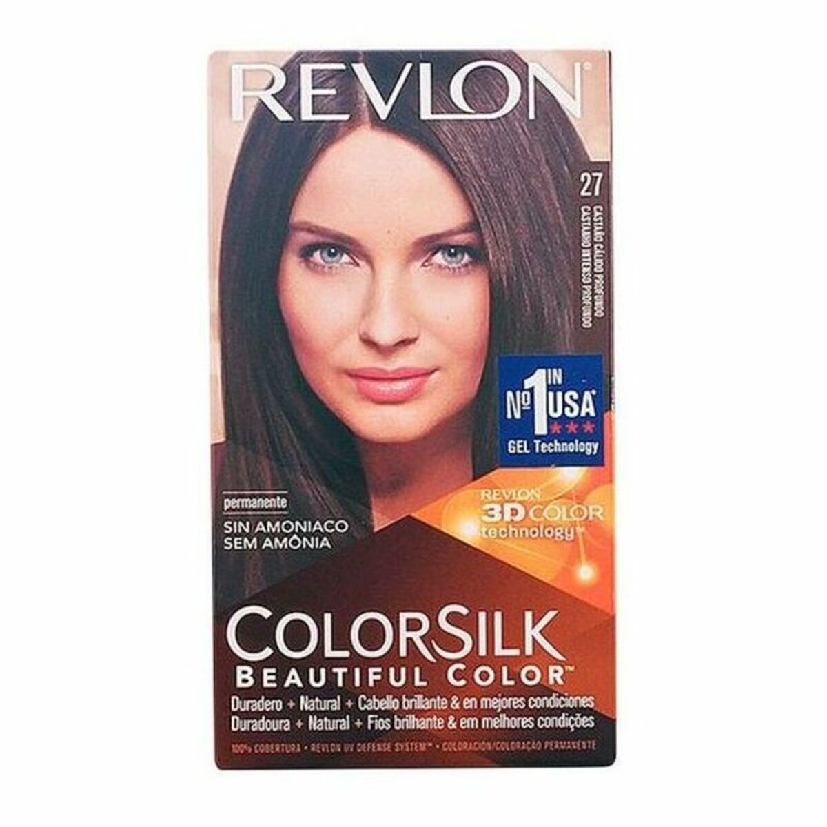 Dye No Ammonia Revlon I0021834 Deep Warm Chestnut Nº 27-Castano Calido Profundo (1 Unit) for Women product packaging