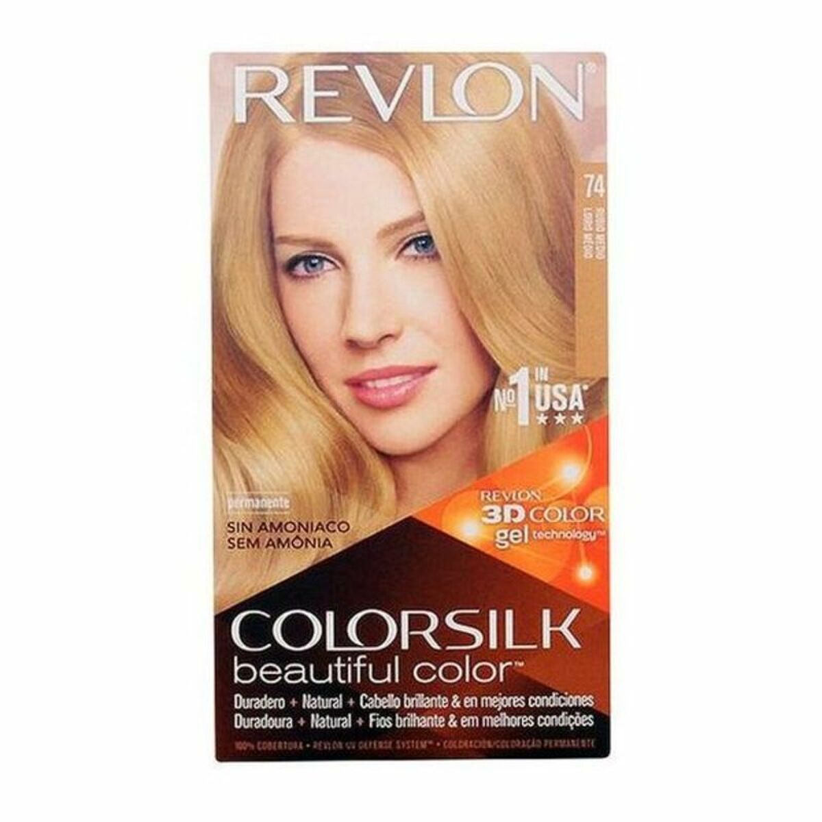 Dye No Ammonia Revlon -3a Nº 74-Rubio Medio (1 Unit) for Women product packaging