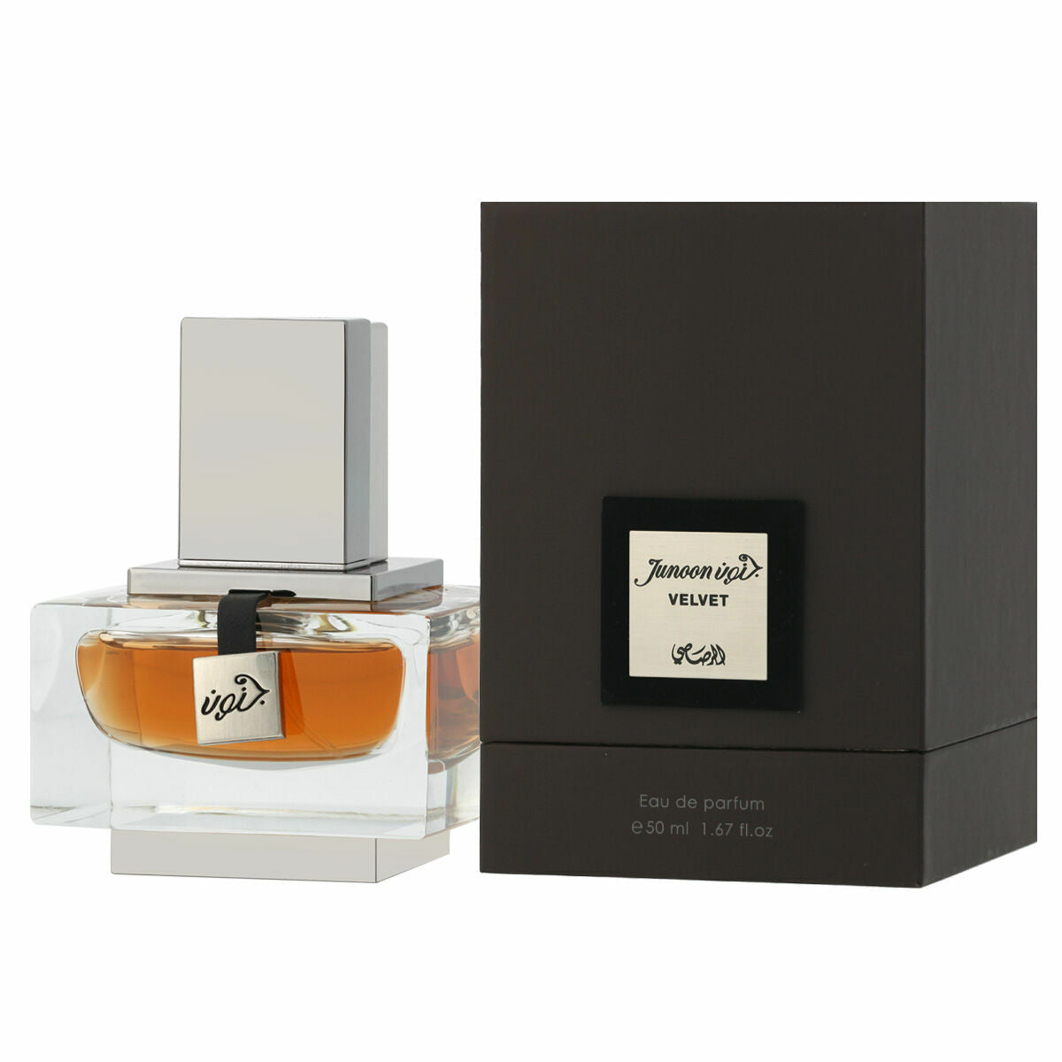 Men's Perfume Rasasi JUNOON VELVET for Men product packaging