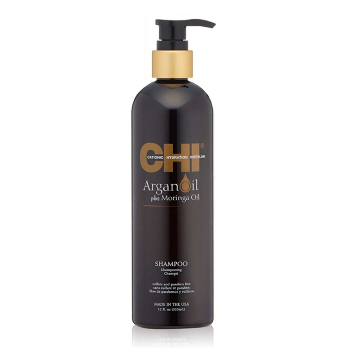 Nourishing Shampoo Farouk Chi Argan Oil 355 ml shampoo bottle