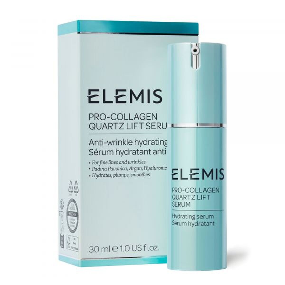 Facial Serum Elemis Pro-Collagen Quartz Lift 30 ml for Women serum bottle