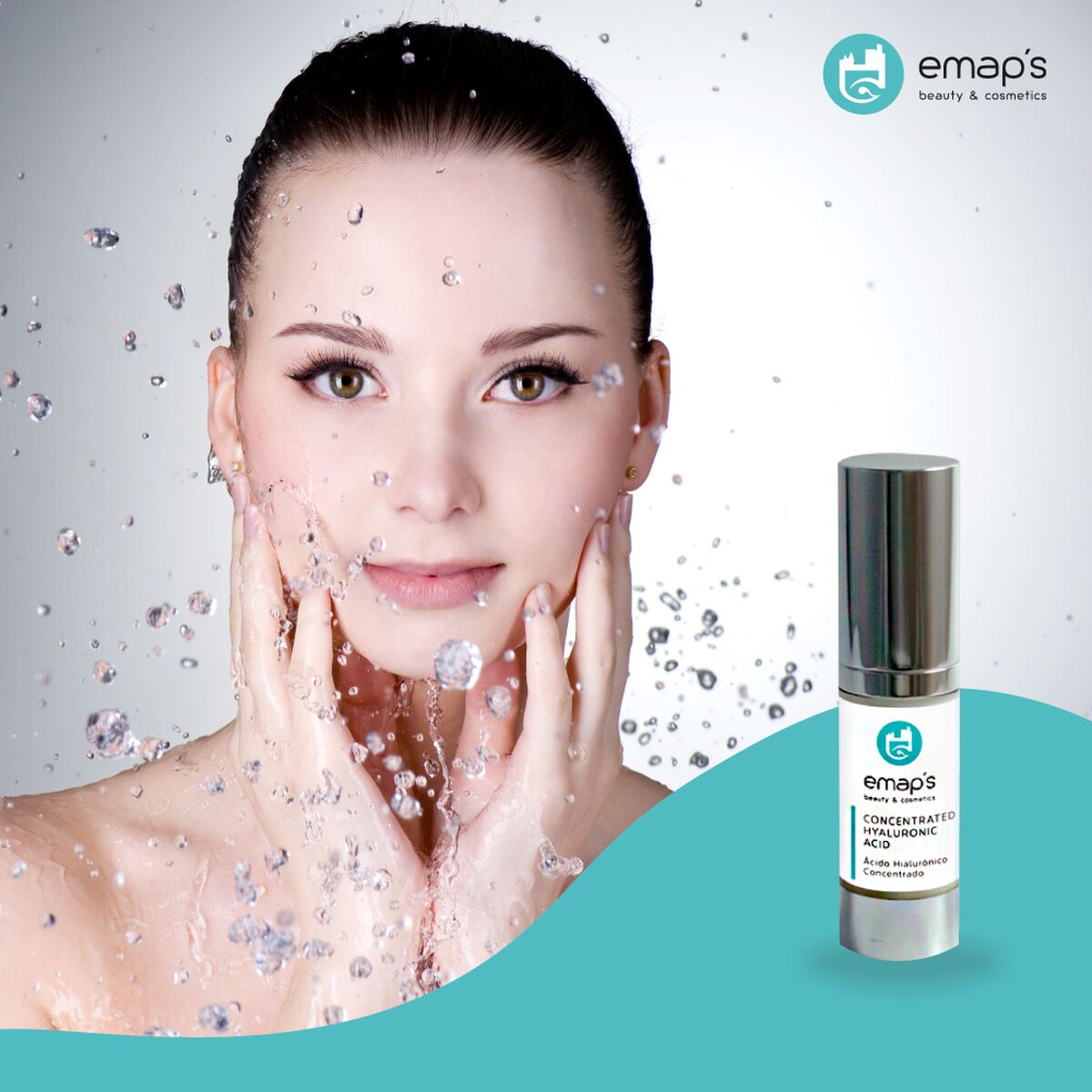 Facial Serum Emap'S Beauty & Cosmetics 15 ml Hyaluronic Acid serum bottle
