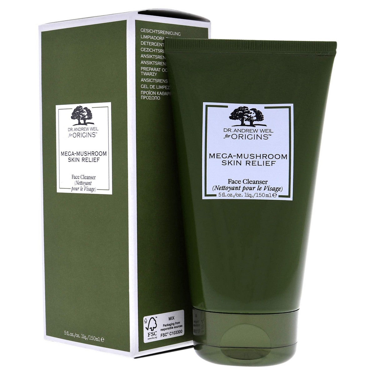 Facial Cleanser Origins Mega Mushroom 150 ml for Women skincare packaging