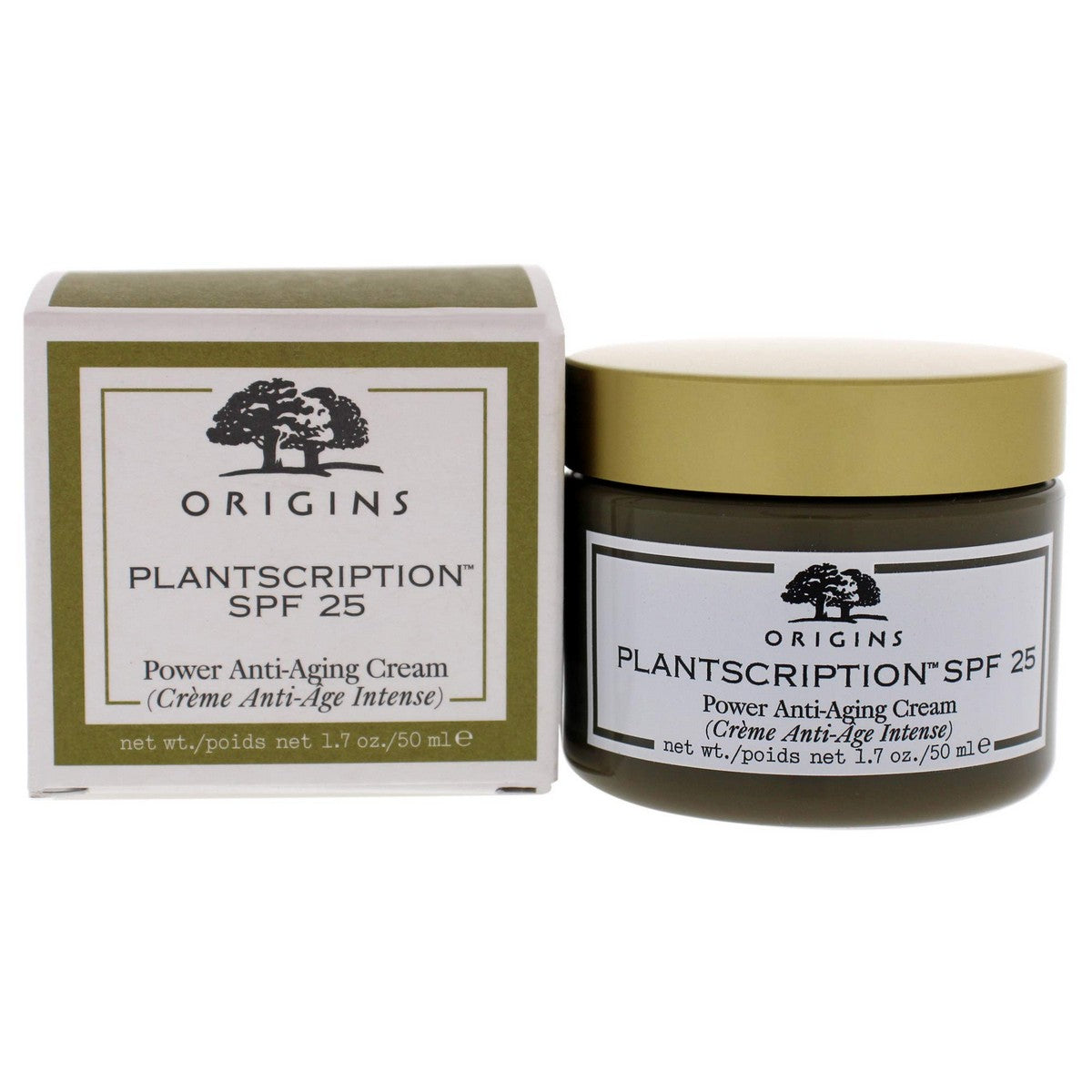 Anti-Ageing Cream Origins Plantscription Spf 25 50 ml for Women skincare packaging