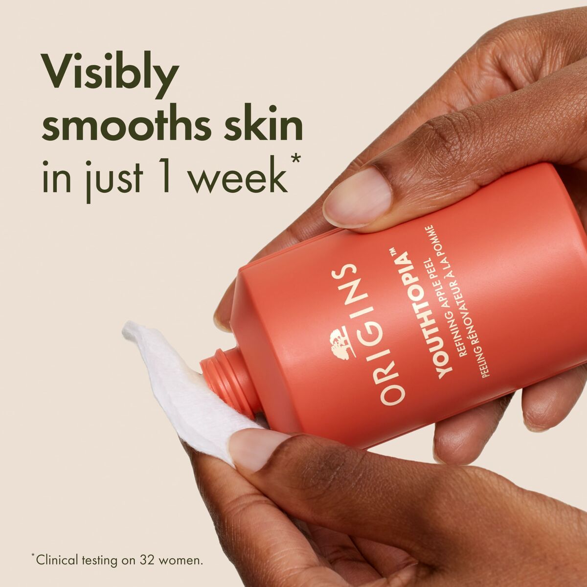 Exfoliating Toner Origins YOUTHTOPIA 100 ml skincare packaging