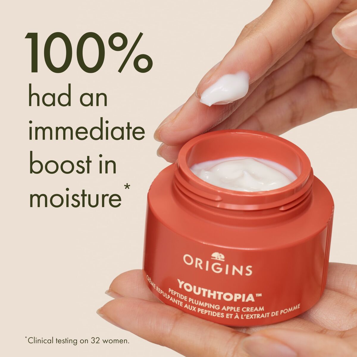 Hydrating Facial Cream Origins YOUTHTOPIA 50 ml for Women skincare packaging