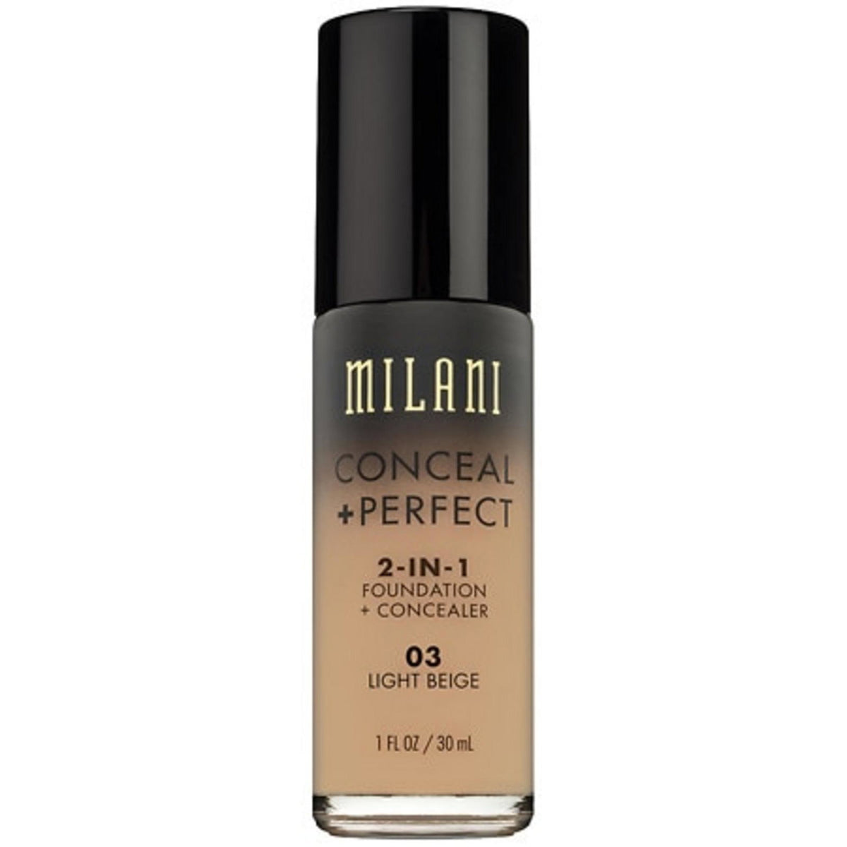 Milani, Conceal + Perfect, Liquid Foundation & Concealer 2-In-1, 03, Light Beige, 30 ml