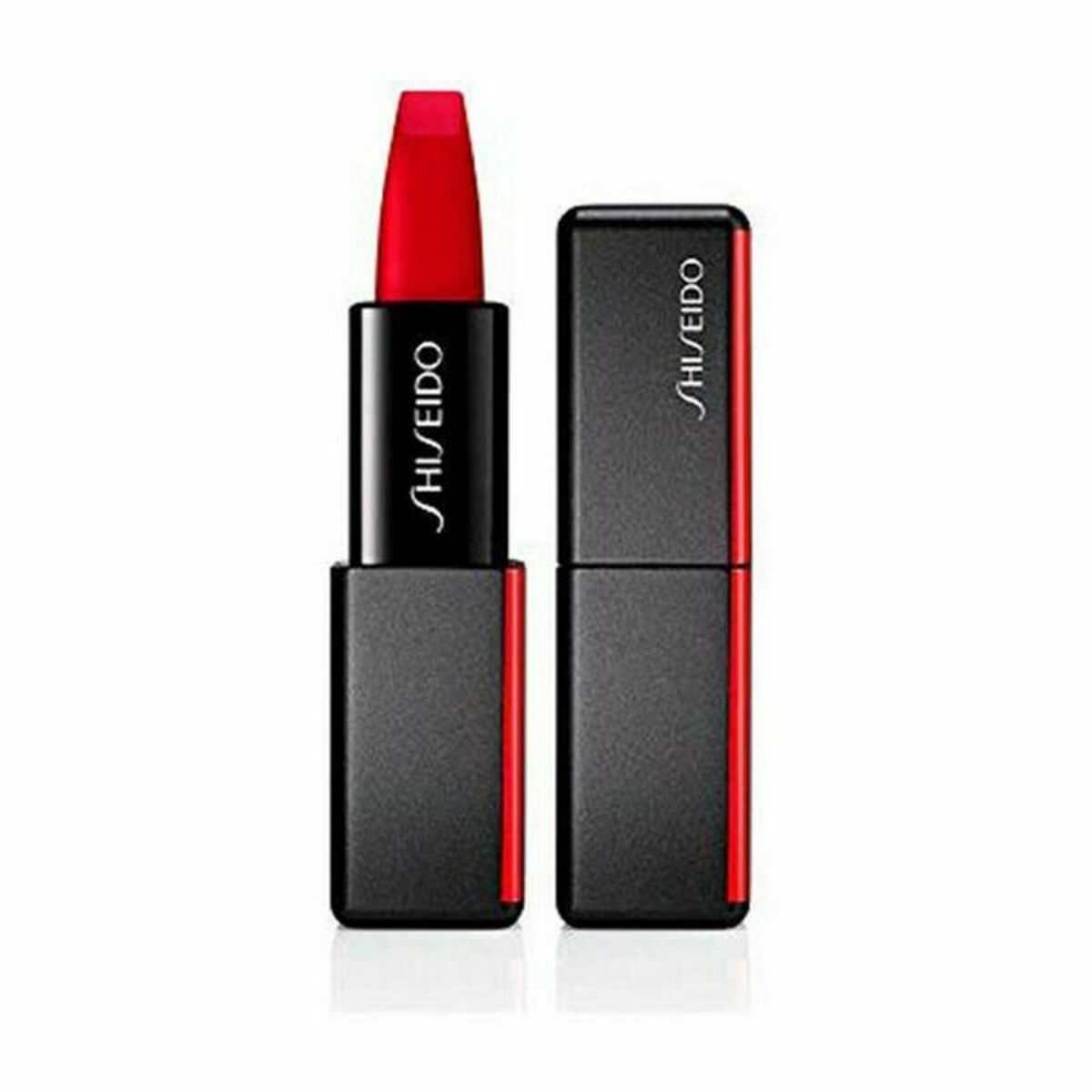 Lipstick Shiseido Smu Modernmatte Powder Lipstick 509 Flame Red Nº 509 4 g makeup packaging